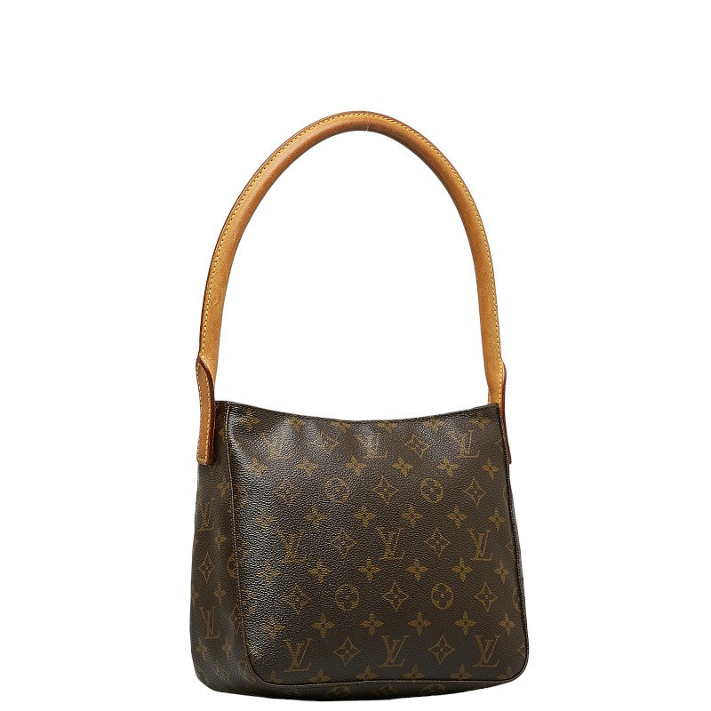 Louis Vuitton Monogram Looping MM Shoulder Bag Brown PVC Leather Lady Louis Vuitton