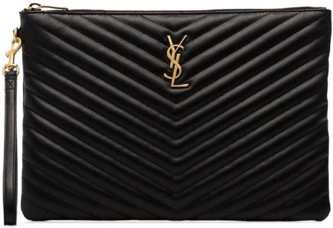Luxury Saint Laurent Trending 2025 Women's Cassandre MatelassÃ© Pouch in Nero |
