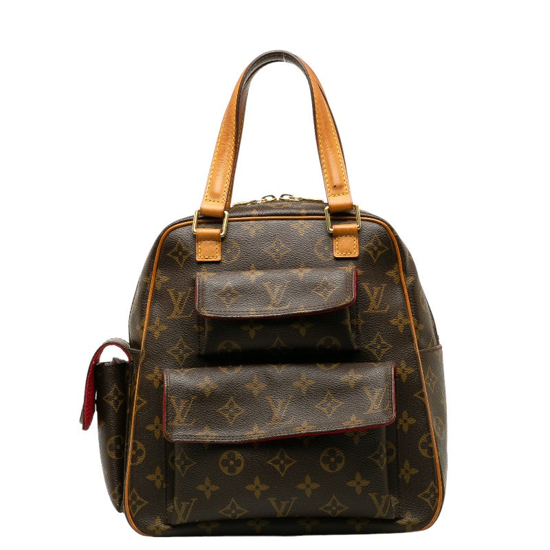 Louis Vuitton Monogram Exantry City Handbag Brown PVC Leather Louis Vuitton
