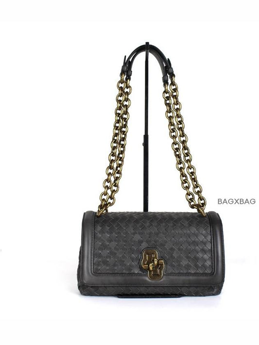 Luxury Bottega Veneta BT Knot Chain Olympia Bag Gray BT42BG001