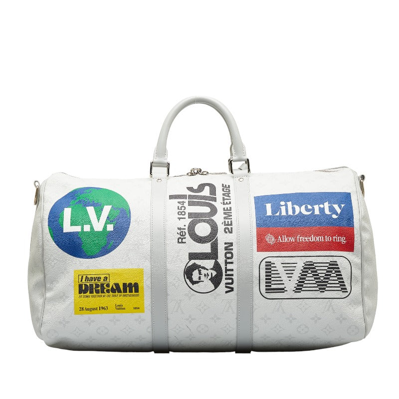 Louis Vuitton Patch Keepall Bandouliere 55 Boston Bag