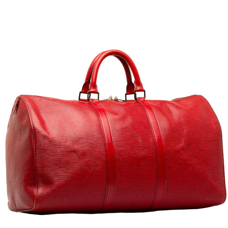 Louis Vuitton Epi Keepall 50 Boston Bag Castilian Red