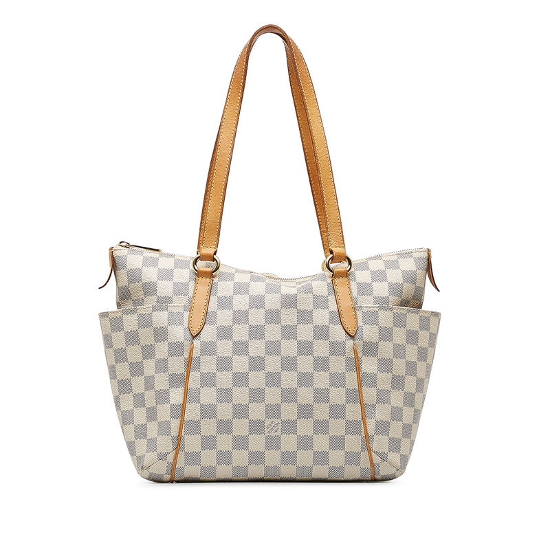 Louis Vuitton Damier Azur Totally GM Tote Bag Shoulder Bag White