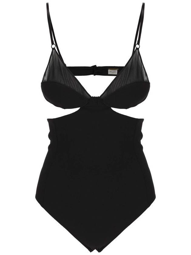 Luxury Saint Laurent Trending 2026 Cut Out Body Suit Black
