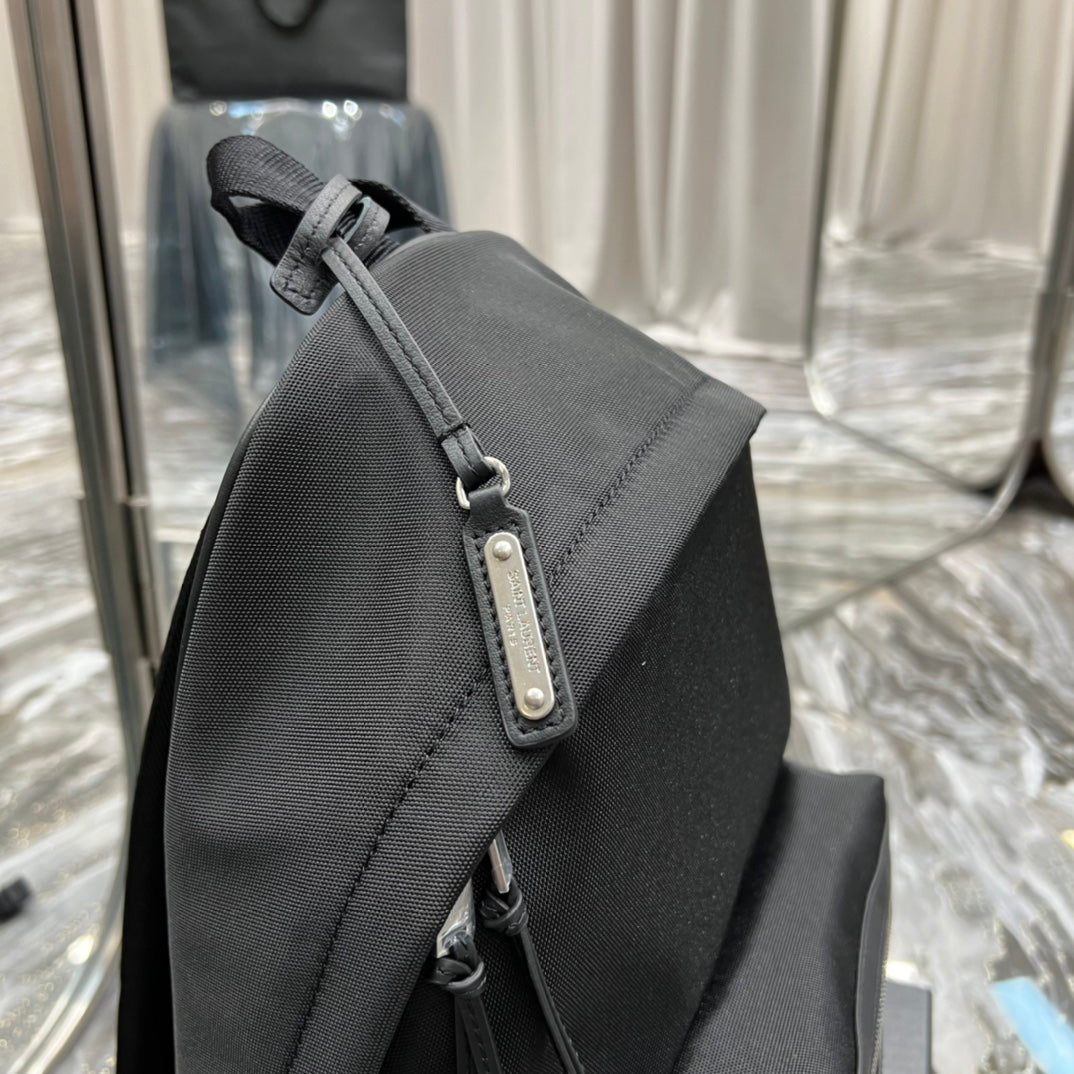 Yves Saint Laurent City Backpack In Canvas Unisex.8in/ Black