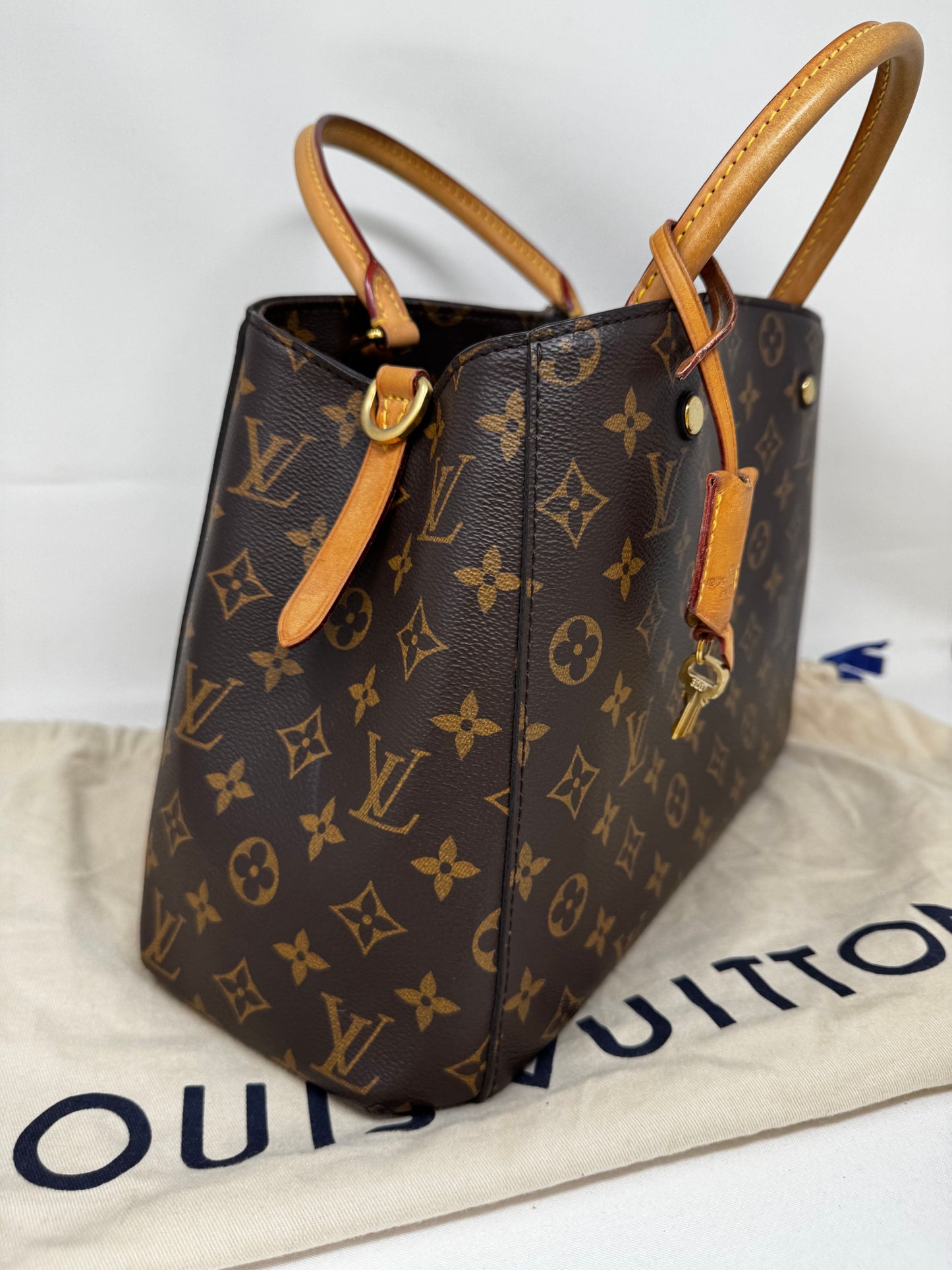 Louis Vuitton 2014 Monogram Montaigne MM Satchel | Brown B20-42