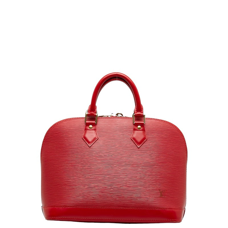 Louis Vuitton Epic Alma Bag Boston Bag Castilian Red Leather Louis Vuitton