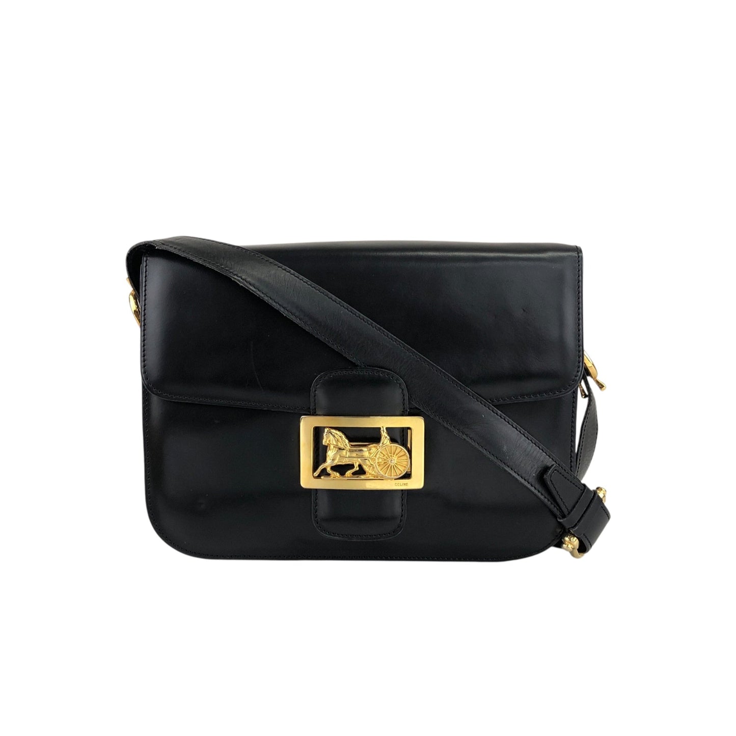 CELINE Horse Carriage Shoulder bag Black rfmfw6