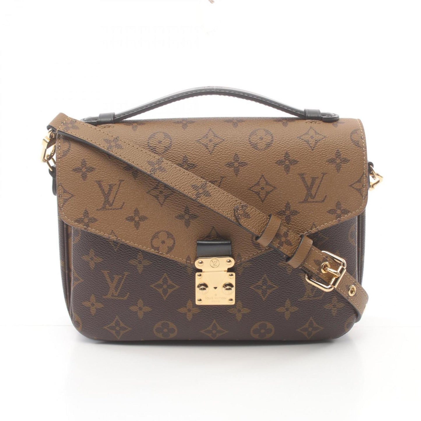 Louis Vuitton Coated Canvas Pvc Leather Handbag Pochette