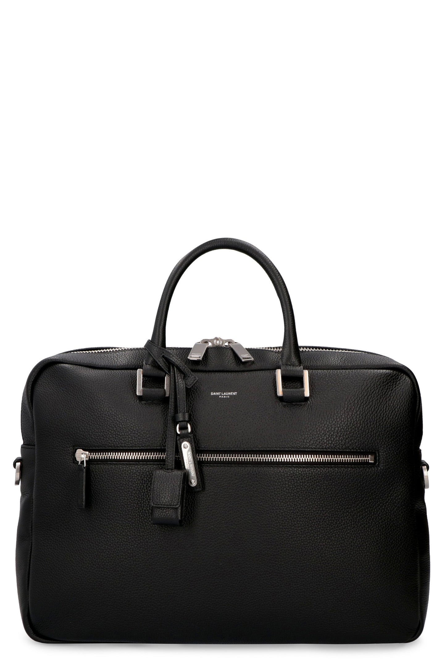 Luxury Saint Laurent Trending 2026 Men's Leather Briefcase in Black | Size UNICA | 656670DTI0E
