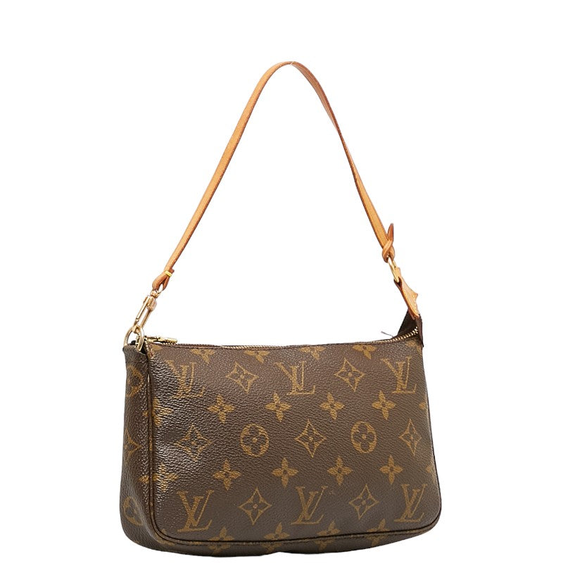 Louis Vuitton Monogram Accessory Shoulder Bag Accessory Pocket Brown PVC Leather Ladies Louis Vuitton