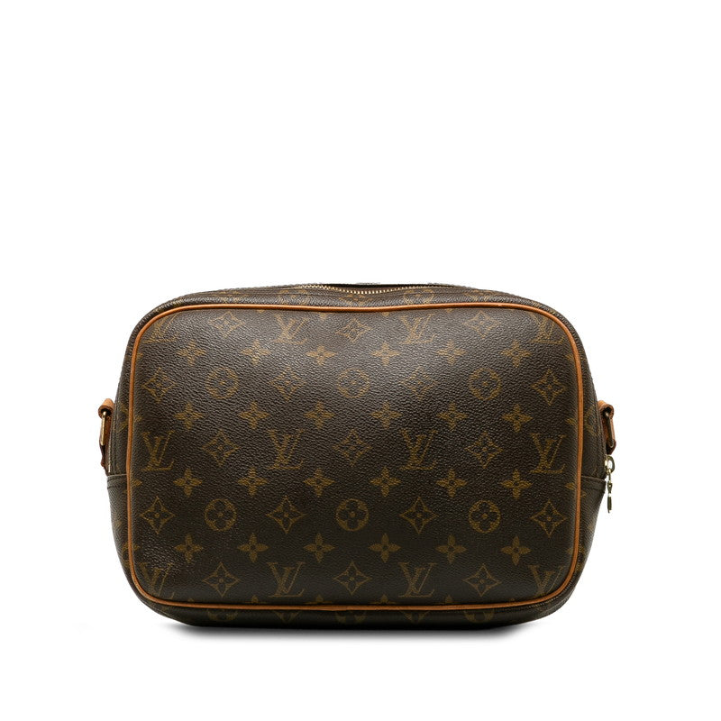 Louis Vuitton Monogram Shoulder Bag Leather Brown