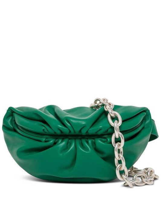 Luxury Bottega Veneta Chain Leather Belt Bag Green