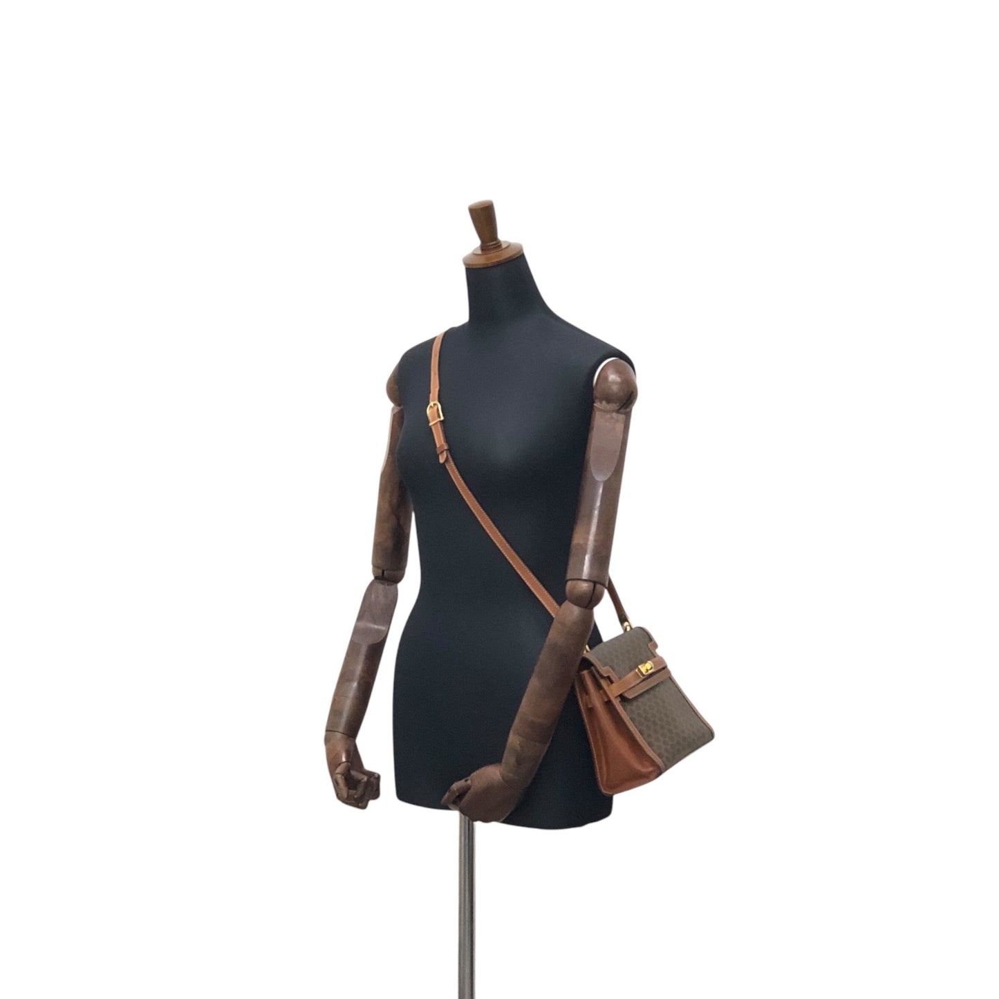 CELINE Macadam Turn Lock Shoulder bag Brown wgfg5n