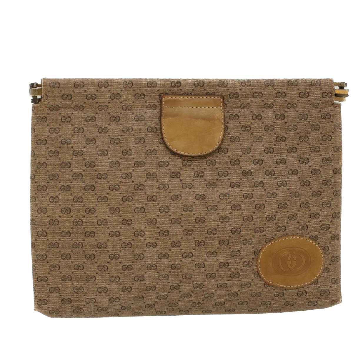 Gucci Leather Canvas Clutch