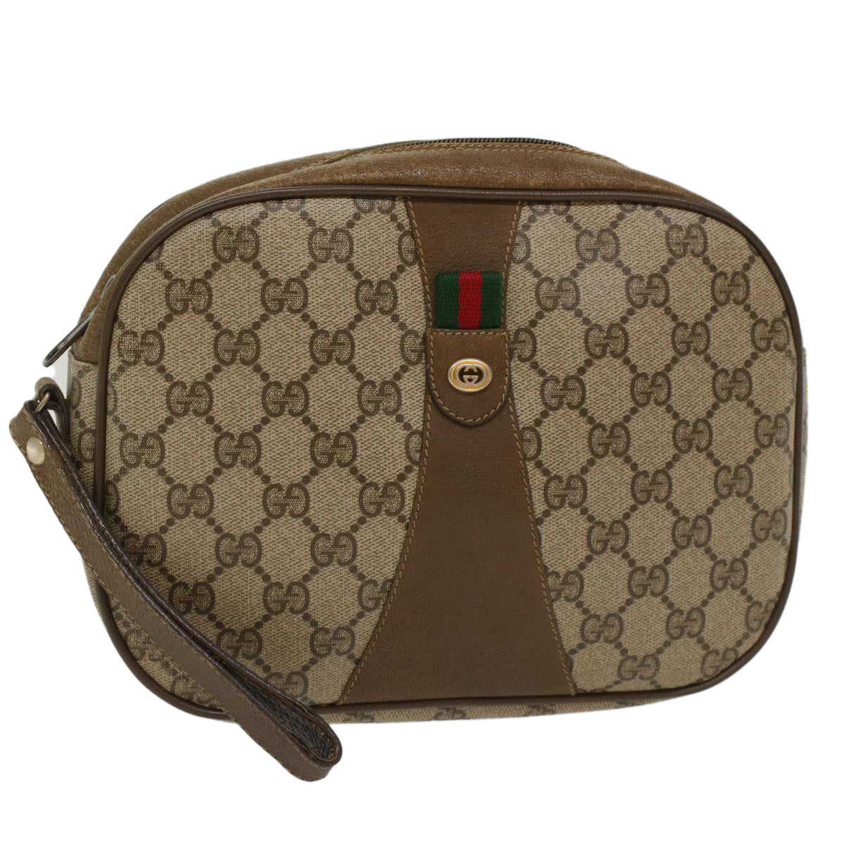 Gucci Leather Canvas Shoulder Bag