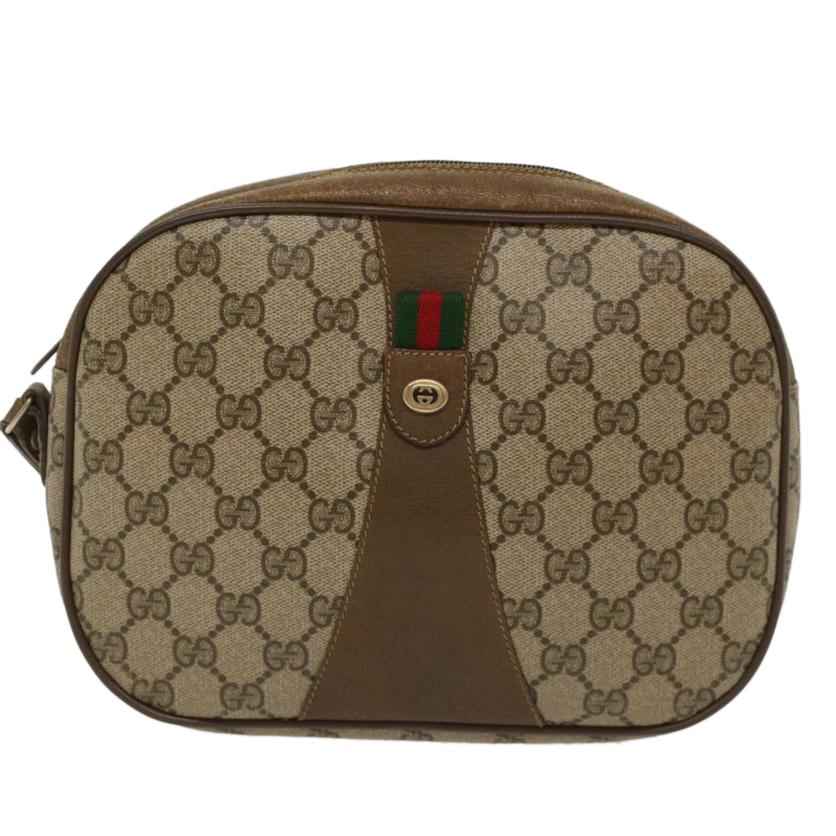 Gucci Leather Canvas Shoulder Bag