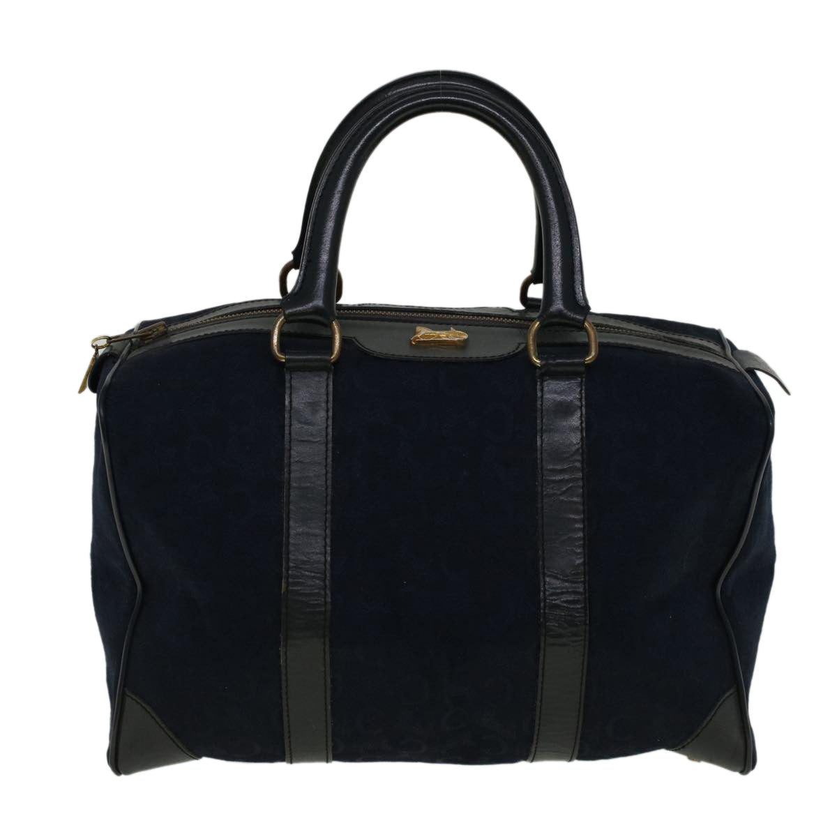 Luxury CELINE C Macadam Canvas Boston Bag Navy ep2240