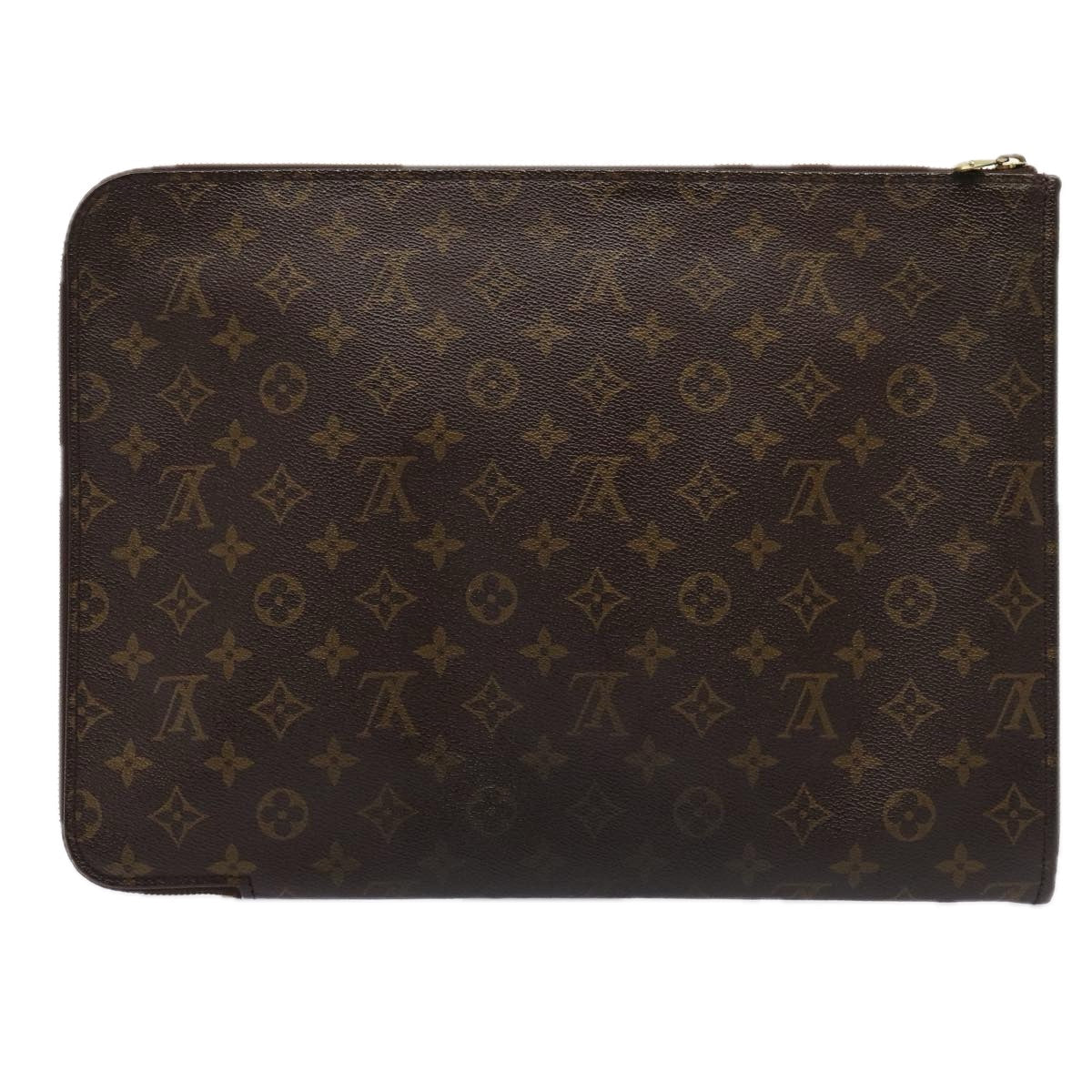 LOUIS VUITTON Monogram Posh Documents Clutch Bag M53456 LV Auth ep4785