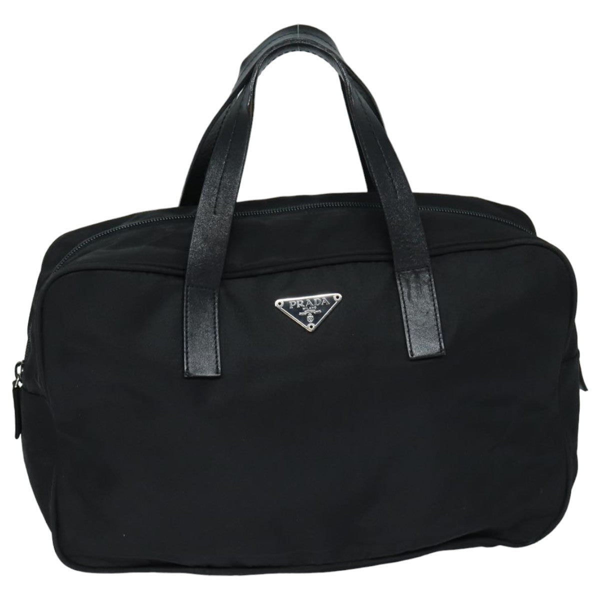 PRADA Hand Bag Nylon Black Auth
