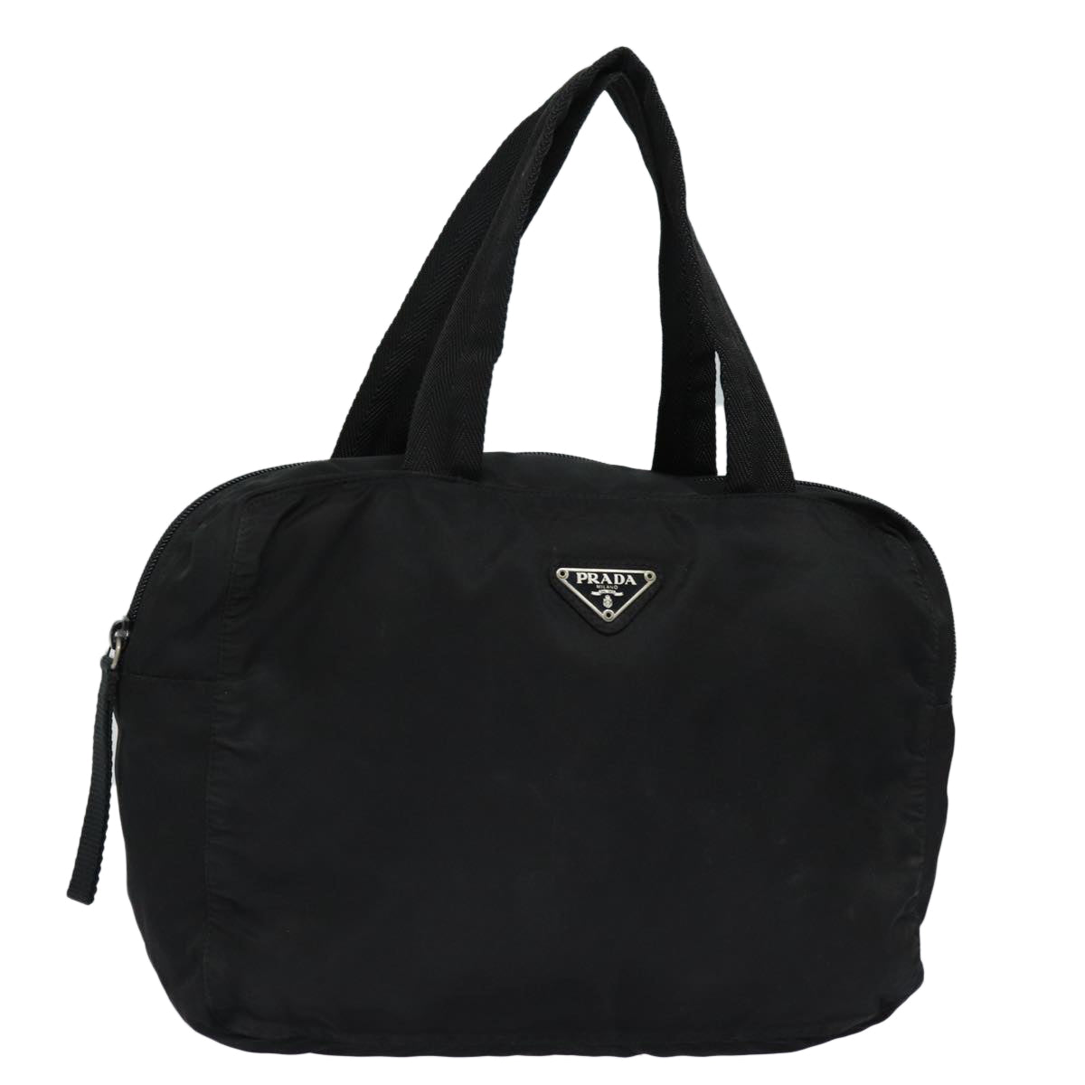 PRADA Hand Bag Nylon Black Auth