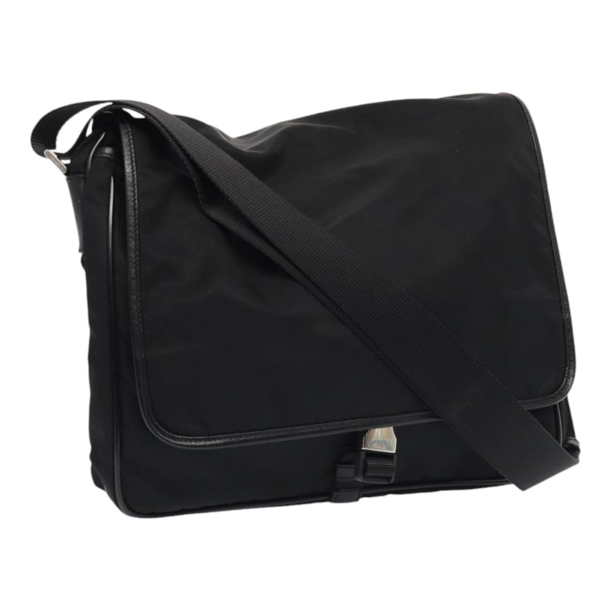 PRADA Shoulder Bag Nylon Black Auth