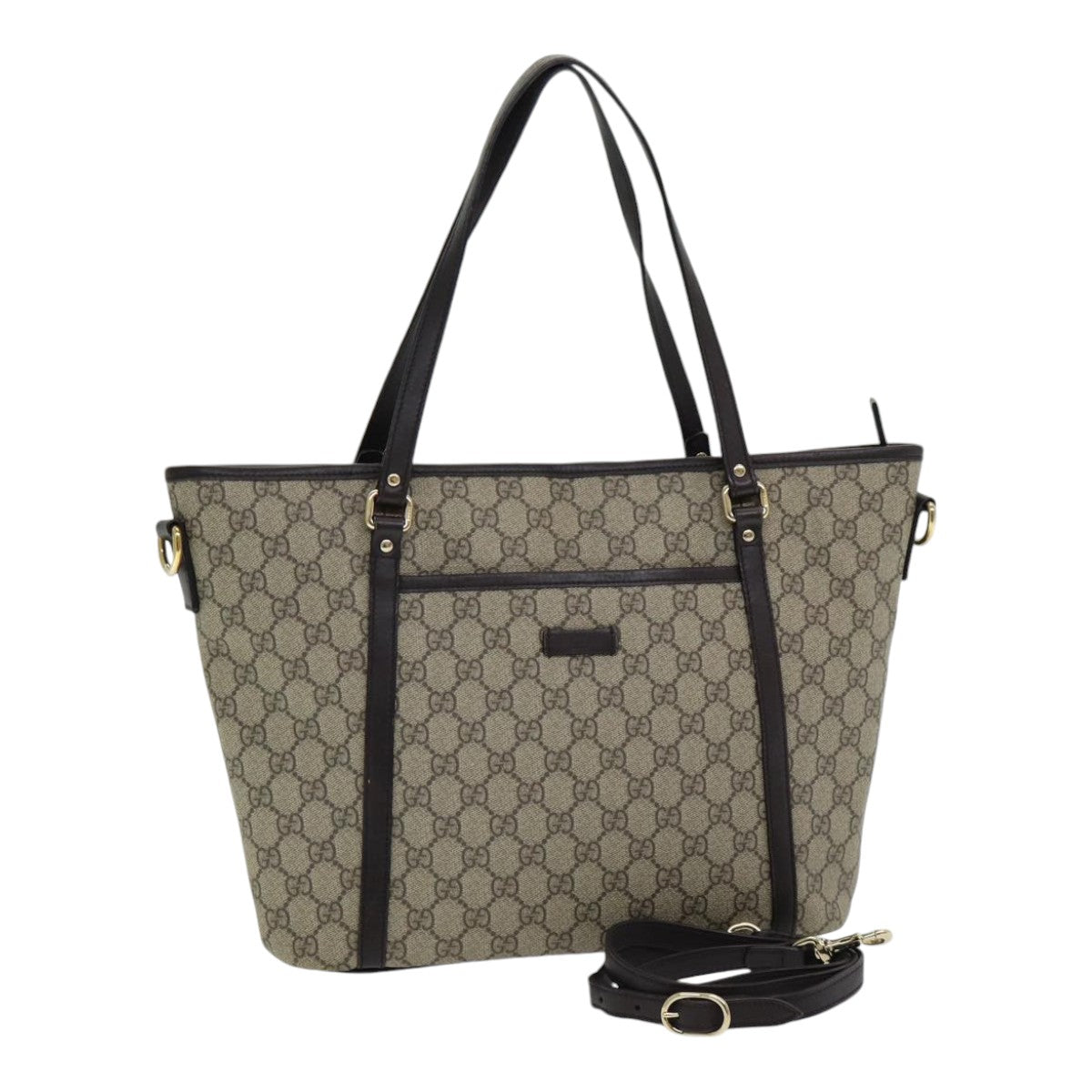 Gucci Leather Canvas Tote