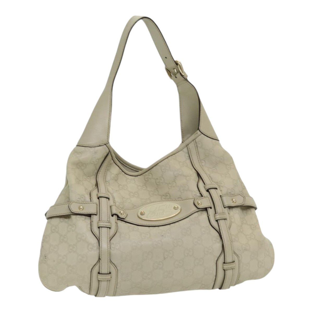 Gucci Leather Canvas Shoulder Bag
