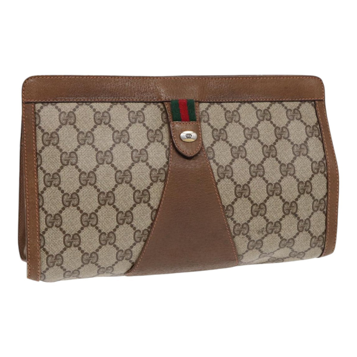 Gucci Leather Canvas Clutch