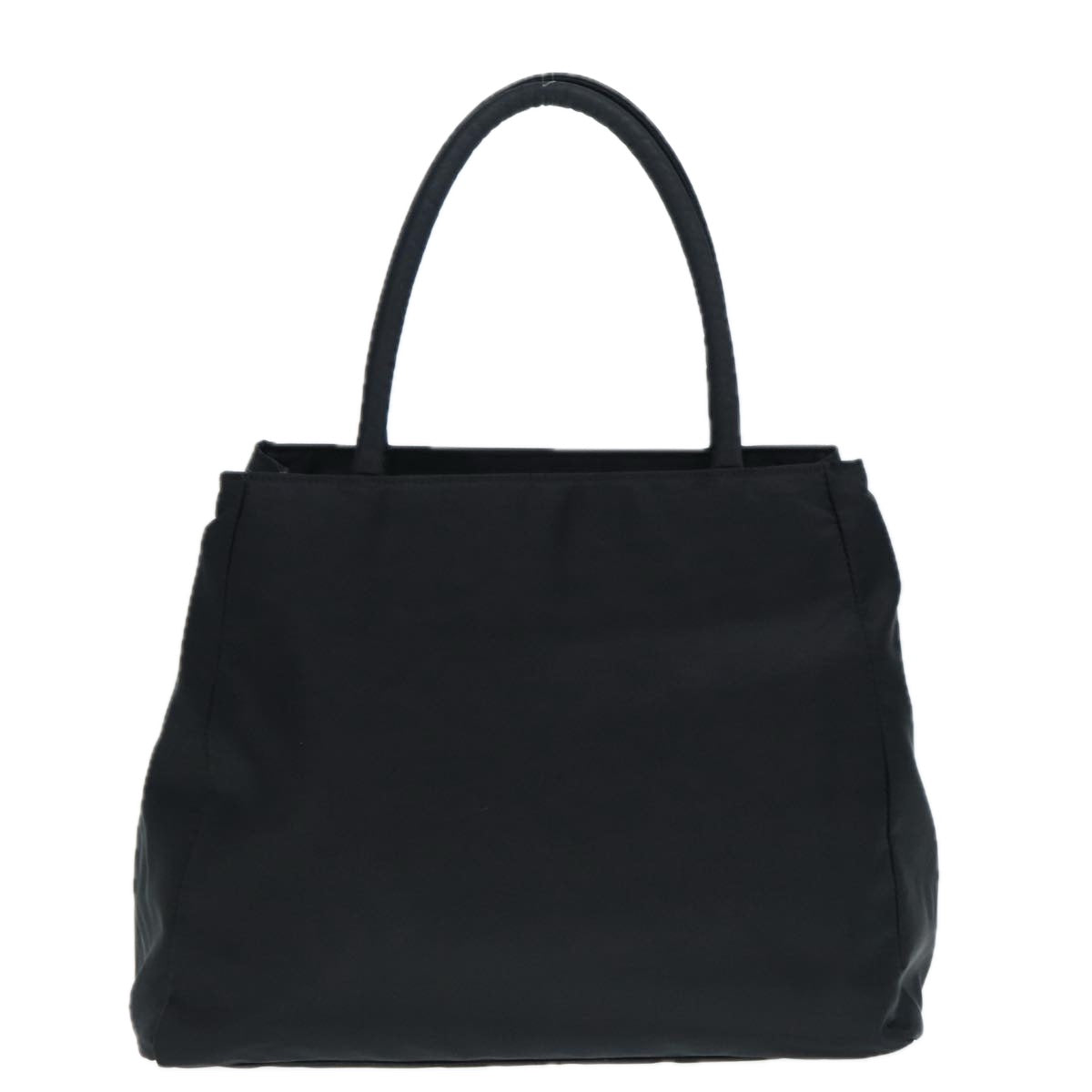 PRADA Tote Bag Nylon Silver Black Auth