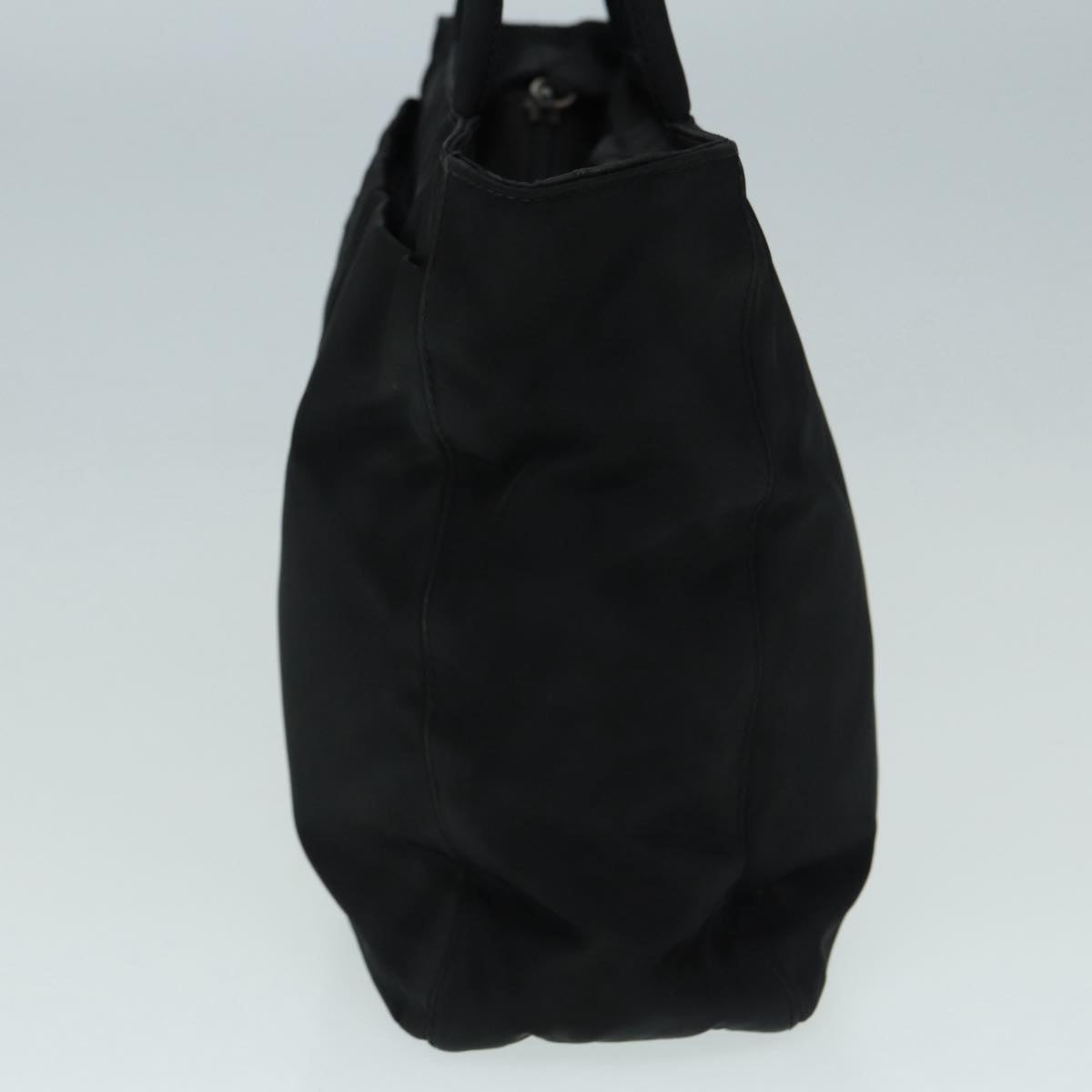 PRADA Hand Bag Nylon Black Silver Auth