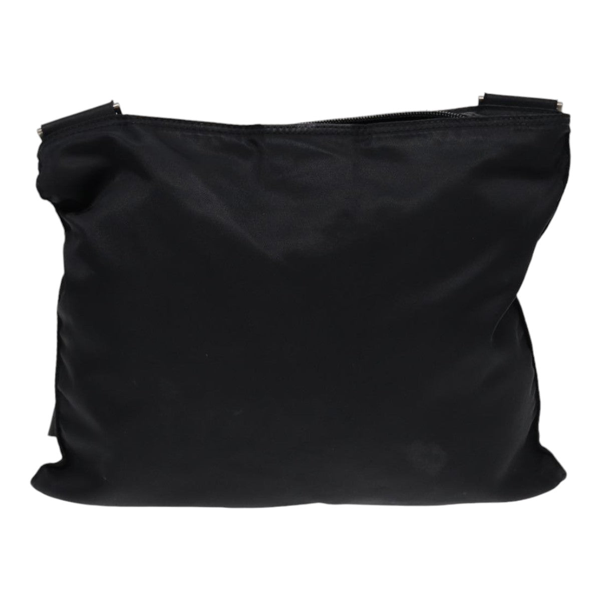 PRADA Shoulder Bag Nylon Black Silver Auth