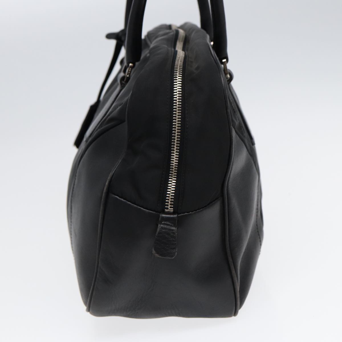PRADA Shoulder Bag Nylon Black Silver Auth