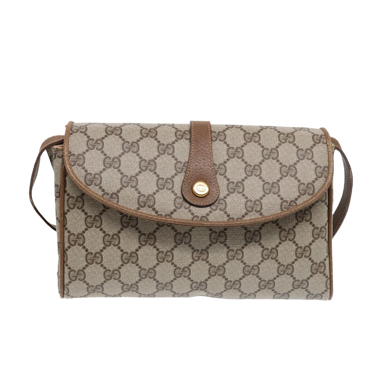Gucci Leather Canvas Shoulder Bag