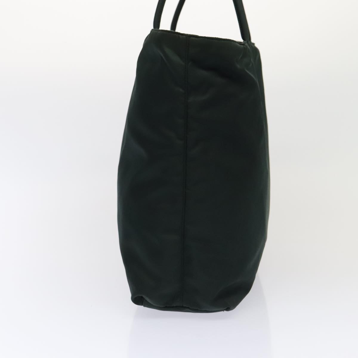 PRADA Tote Bag Nylon Green Silver Auth