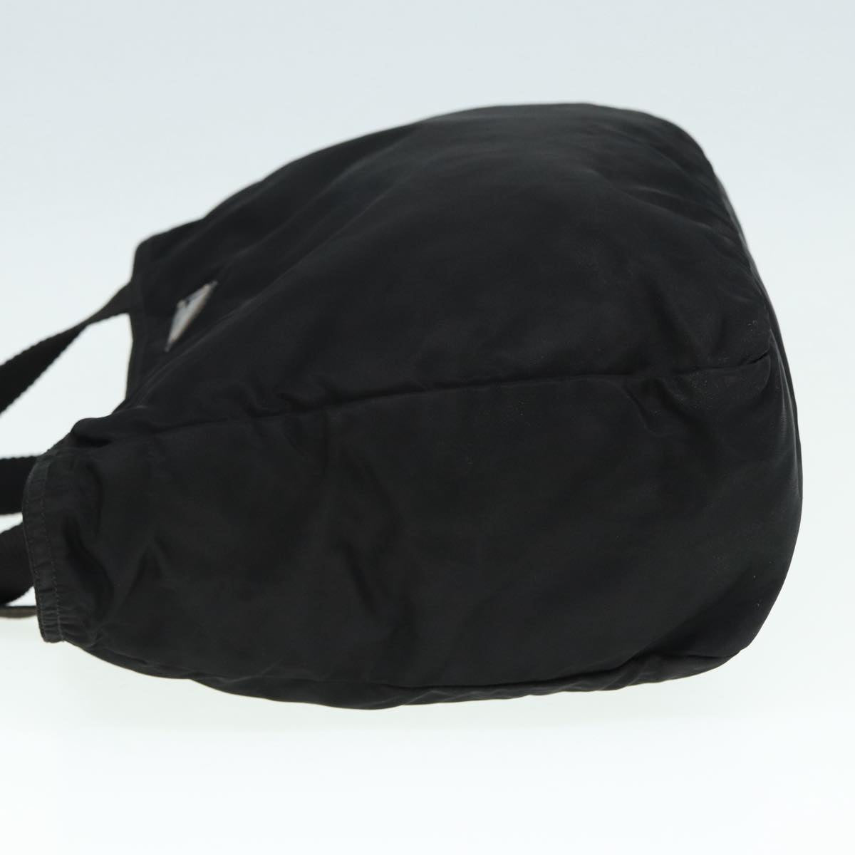 PRADA Hand Bag Nylon Black Silver Auth
