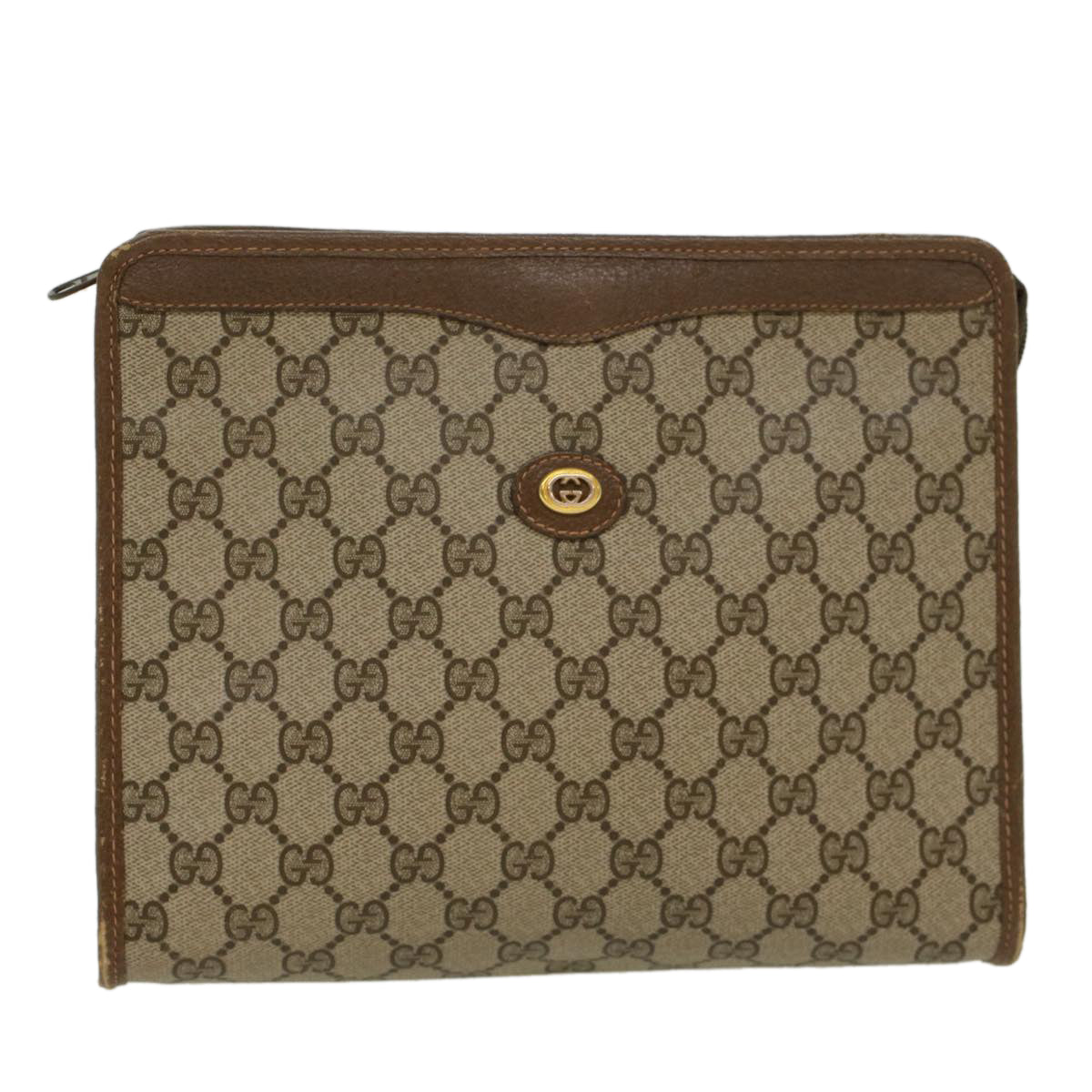 Gucci Leather Canvas Clutch