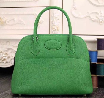 Luxury Hermes Bolide 31cm Togo Leather Green Bag