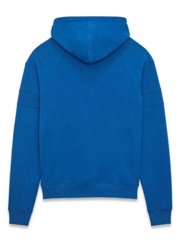 Luxury Saint Laurent Trending 2026 Embroidered Logo Hoodie Blue