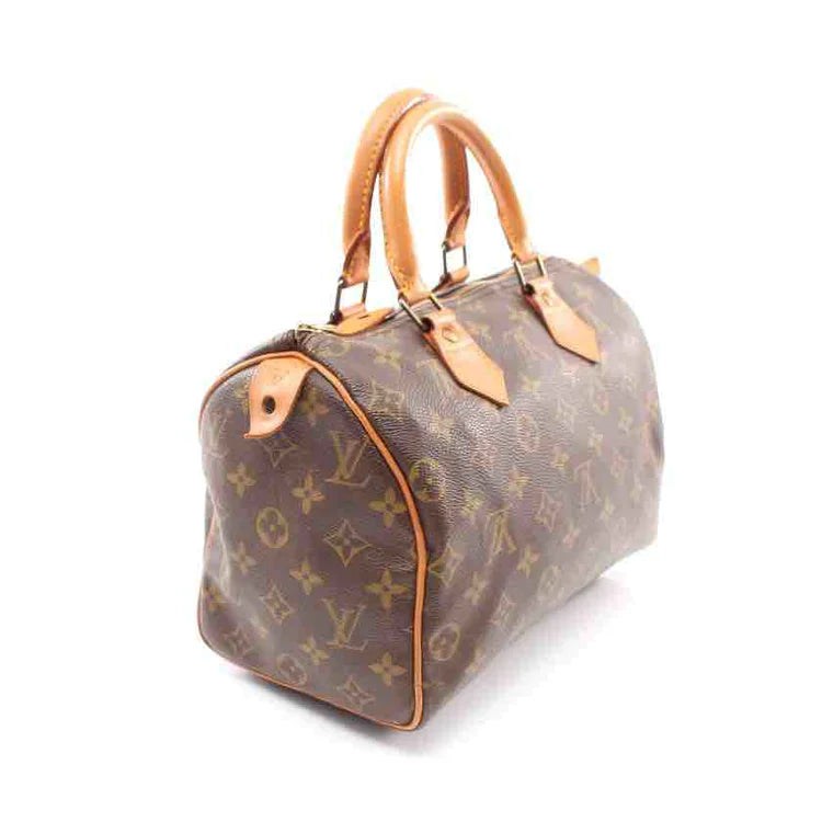 Louis Vuitton Monogram Handbag, Brown, Coated Canvas