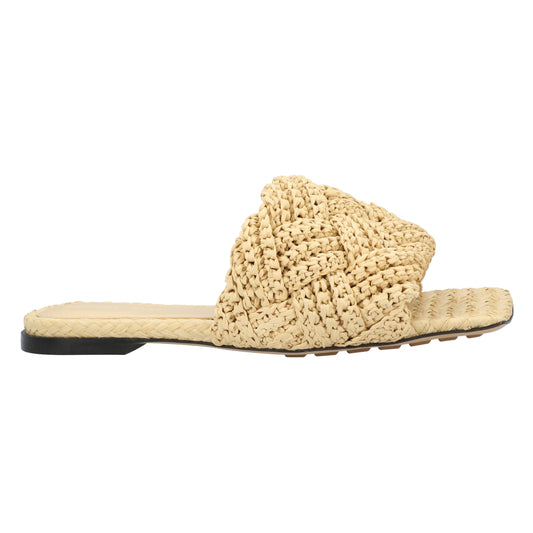 Luxury Bottega Veneta Lido Flat Sandal brown
