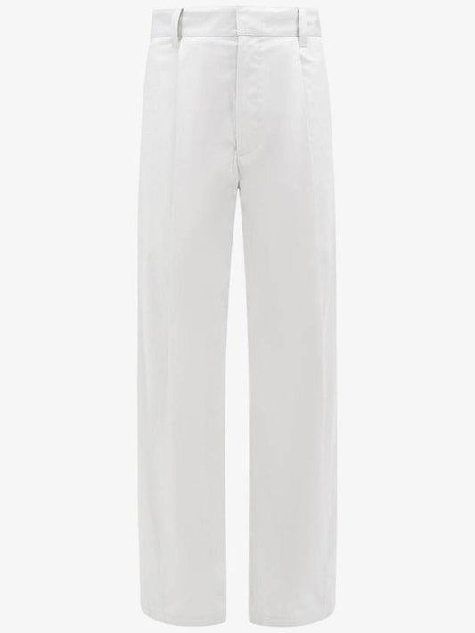 Luxury Bottega Veneta Cotton Silk Wide Leg Slacks Cloud