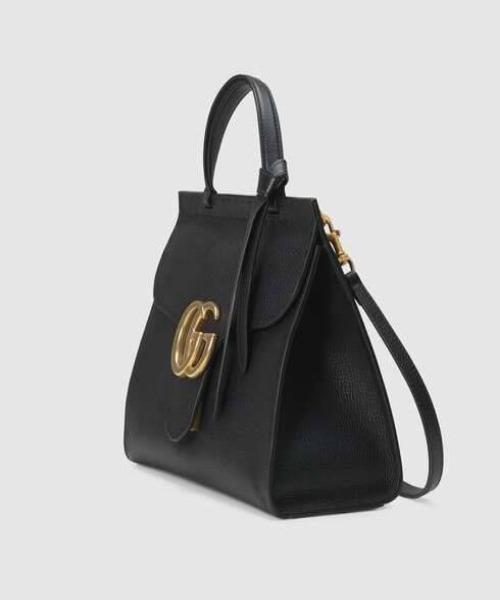 Gucci Monogram Leather Top Handle Crossbody