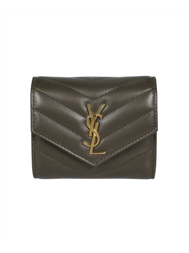 Luxury Saint Laurent Trending 2026 Monogram Multi-Fold Half Wallet Green