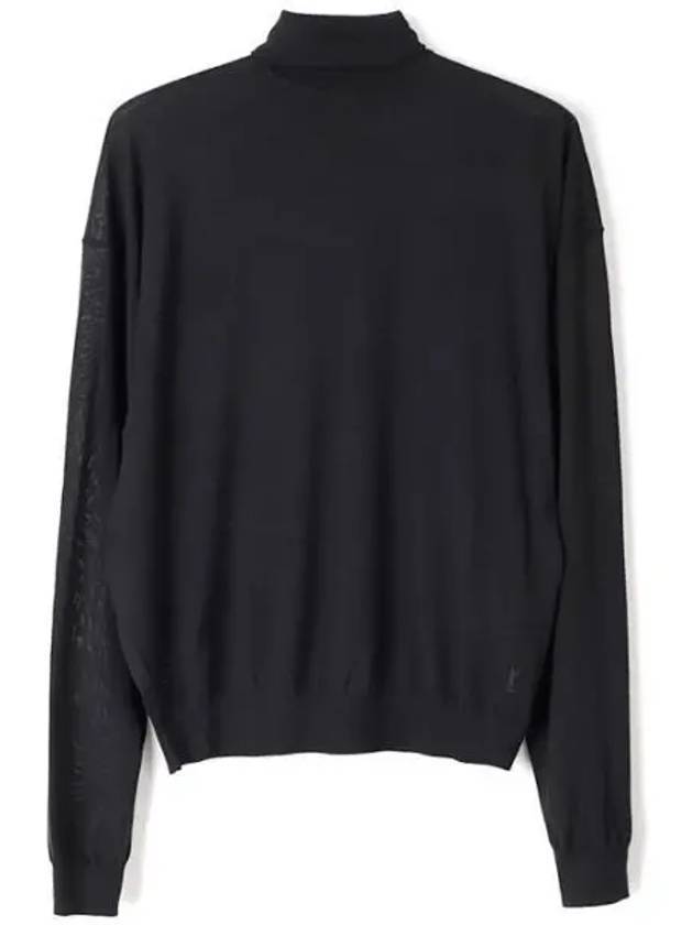 Luxury Saint Laurent Trending 2026 Cassandre Turtleneck Black
