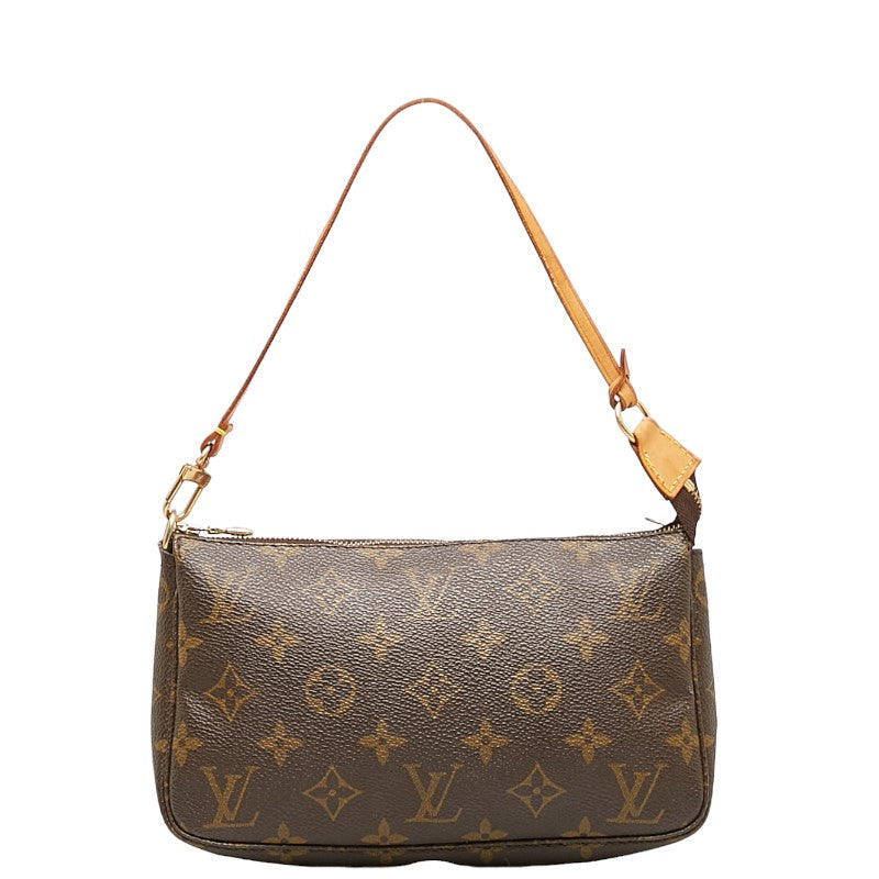 Louis Vuitton Monogram Accessory Shoulder Bag Accessory Pocket Brown PVC Leather Ladies Louis Vuitton