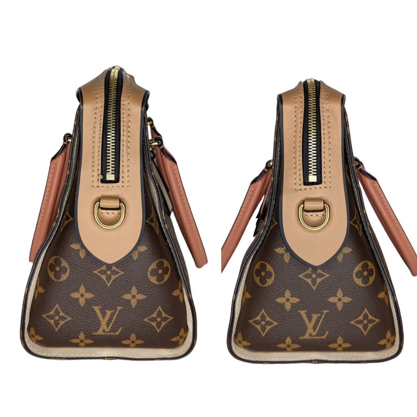 Louis Vuitton Monogram Canvas Tuileries Sesame Peach Satchel Handbag