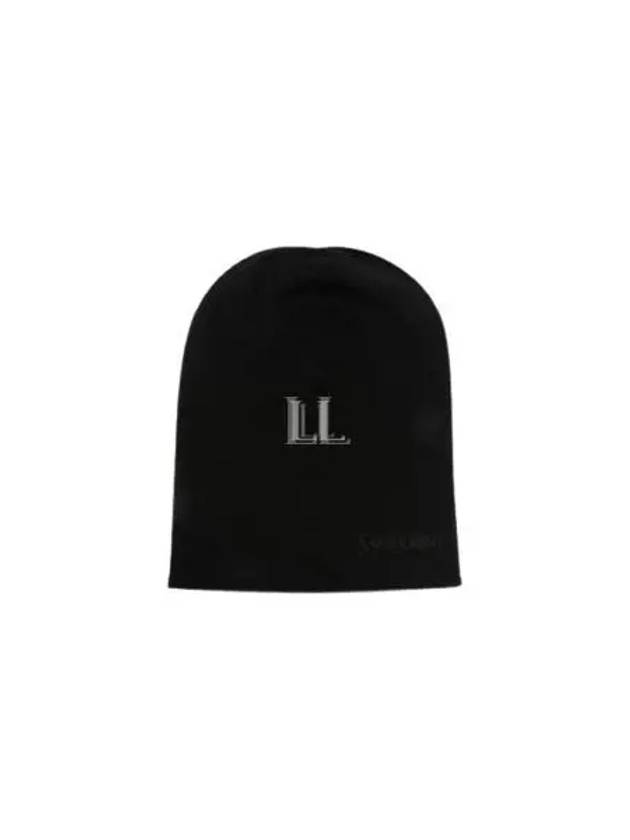Luxury Saint Laurent Trending 2026 Logo Embroidered Cashmere Beanie Black