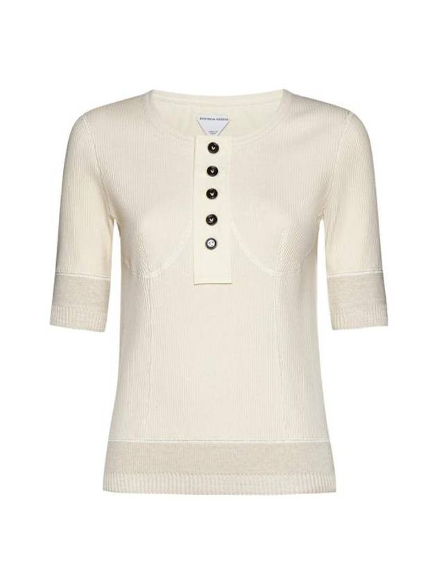 Luxury Bottega Veneta Long Sleeve T-Shirt 779195V3Z609028 SEA SALT