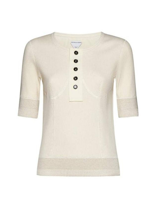 Luxury Bottega Veneta Long Sleeve T-Shirt 779195V3Z609028 SEA SALT
